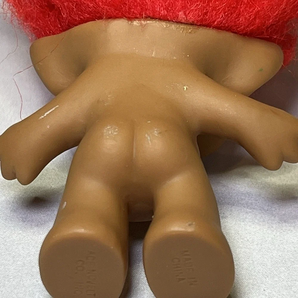 Ace Novelty Treasure Troll Red Hair Red Wishstone Vintage Figure Doll‎
